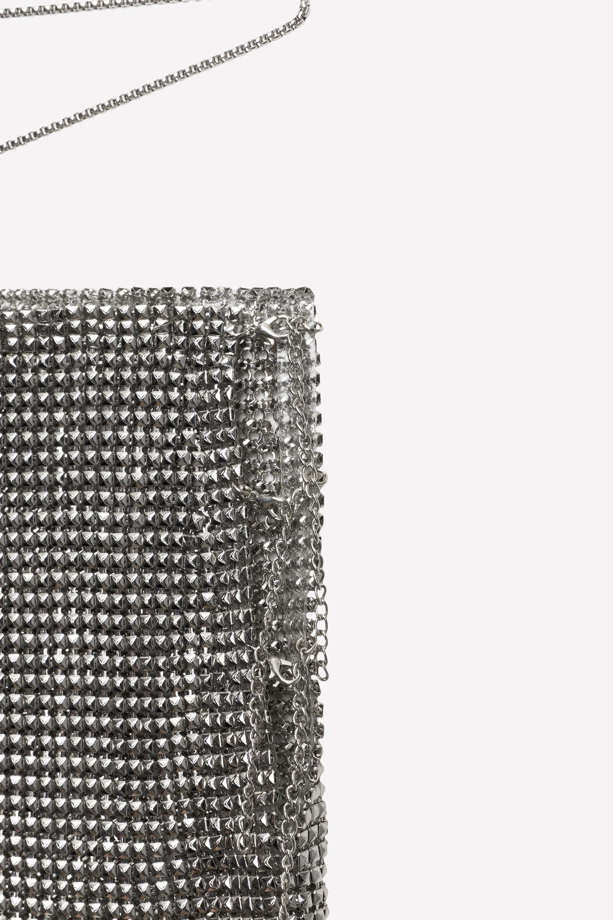 LUDOVIC DE SAINT SERNIN x ZARA SHORT MESH SKIRT - Silver | ZARA