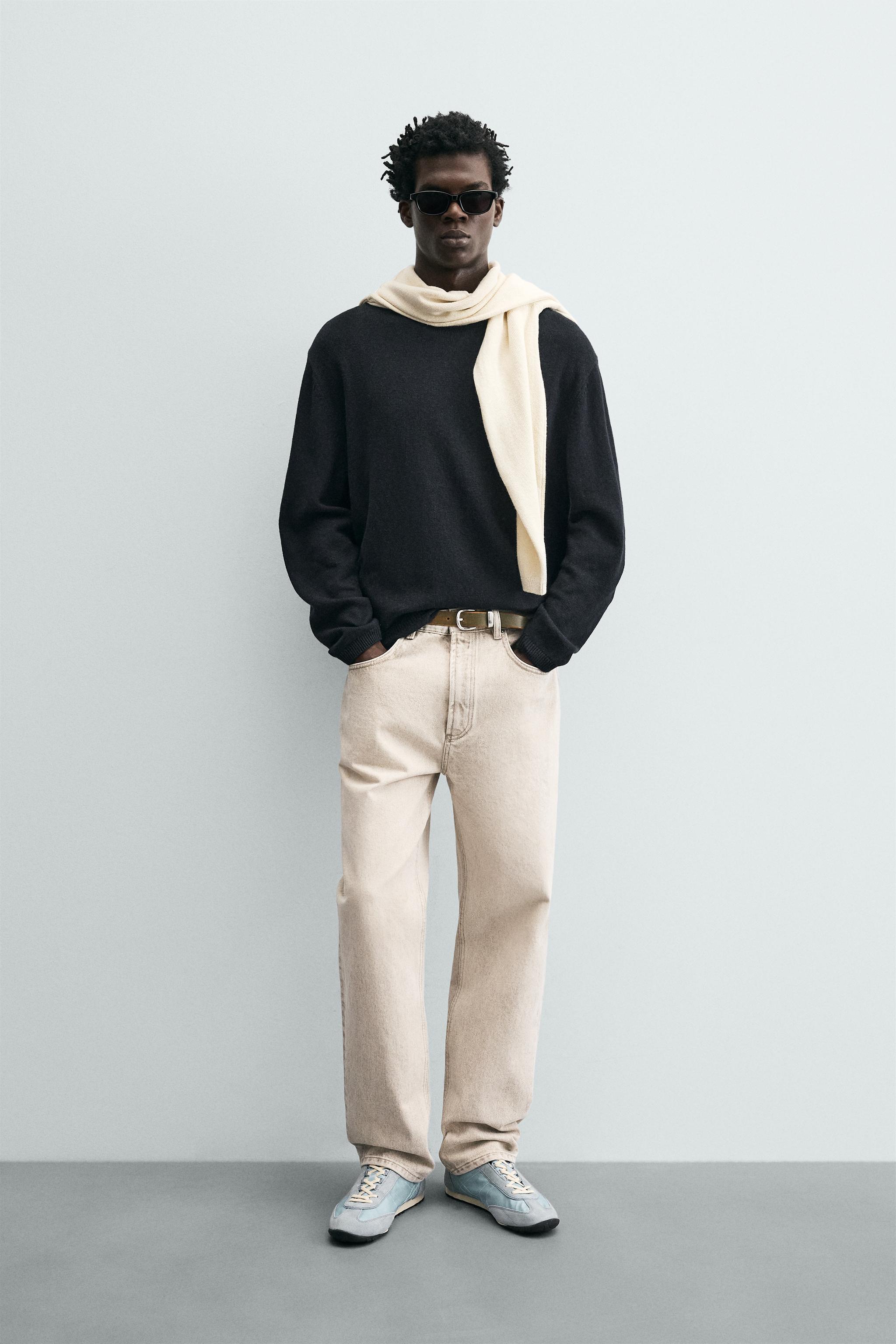 REGULAR FIT COTTON-LINEN JUMPER - Dark navy | ZARA United States