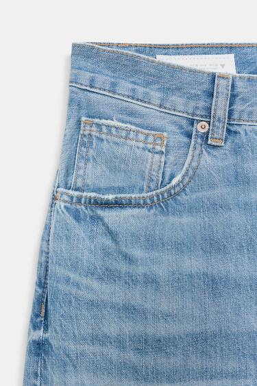 TRF HIGH-WAIST STRAIGHT LEG JEANS - Light blue by Zara - Image 7