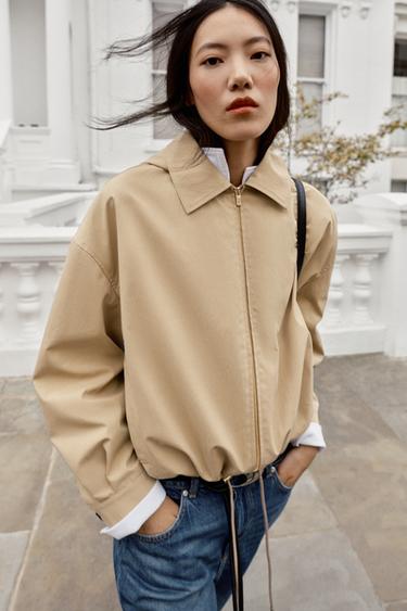 DETACHABLE HOOD JACKET - camel by Zara
