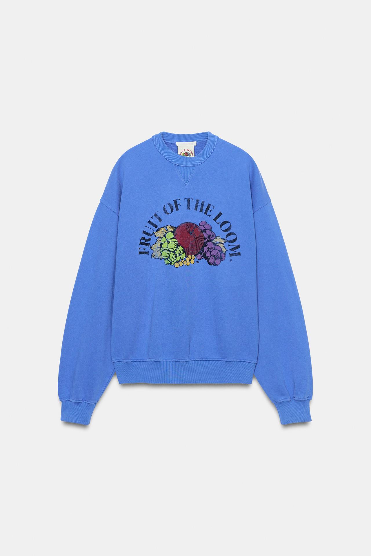 FRUIT OF THE LOOM™ WASHED SWEATSHIRT — Bluish