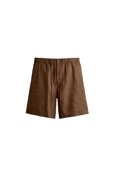 %100 LIHOZKO RELAXED FIT BERMUDAK - Marroia, Zara-rena