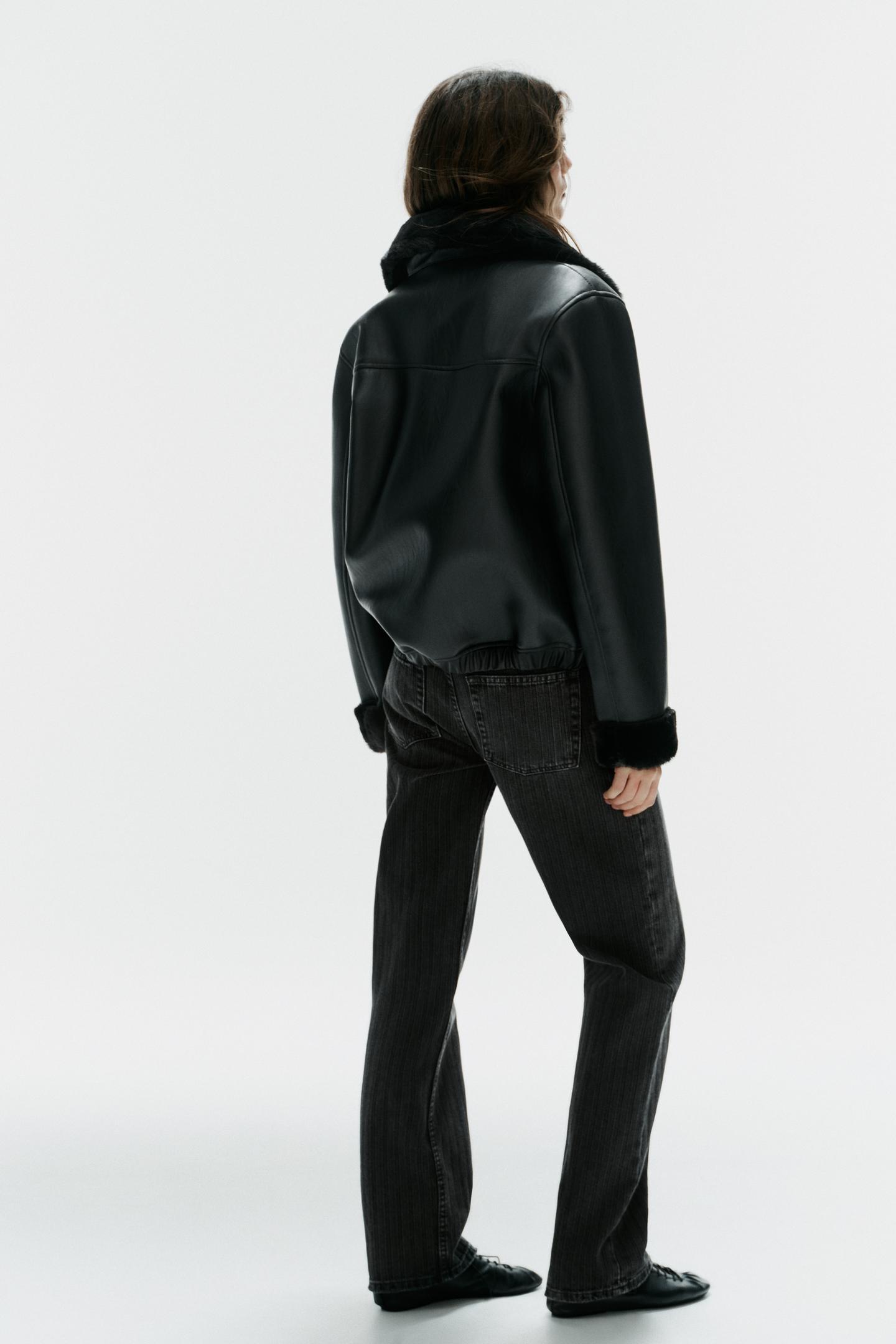 Женская куртка Zara Double-Sided, цвет: Чёрный — фото 6