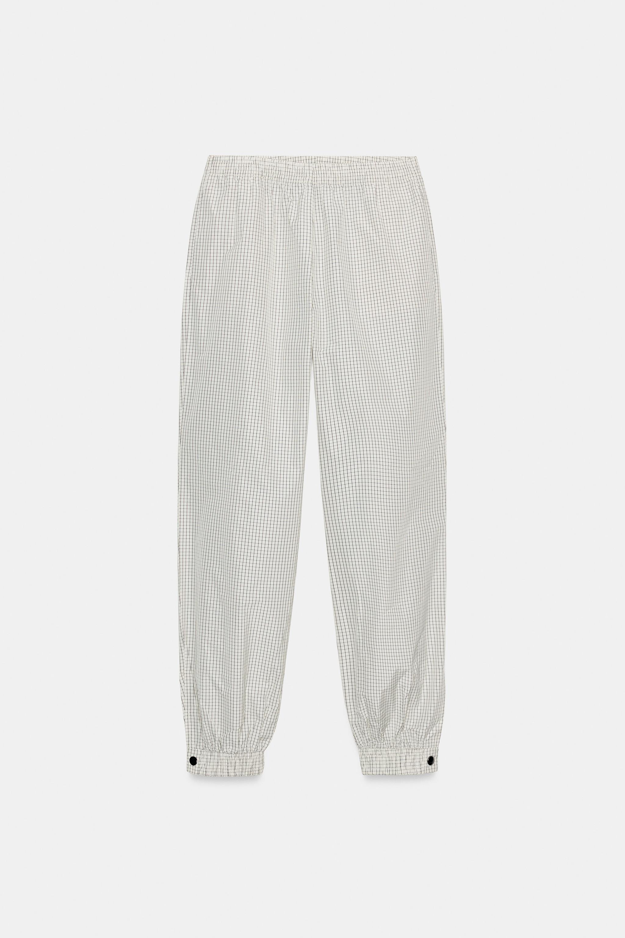 PANTALON BOUFFANT NYLON À CARREAUX