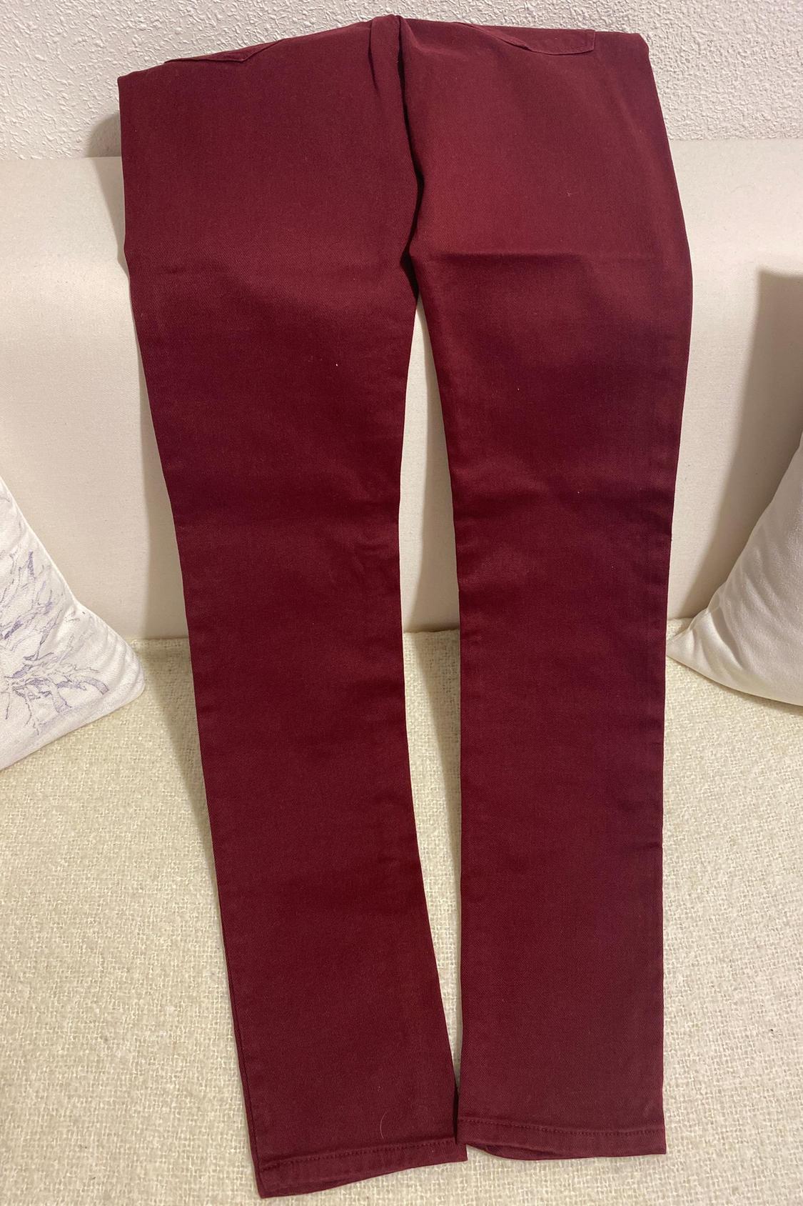 PANTALÓN DENIM ELÁSTICO BURDEOS TRAFALUC DENIM COLECCTION - Image 4