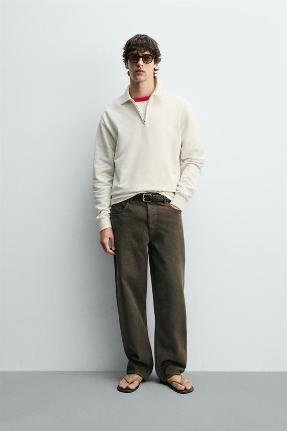 ZIP POLO SWEATSHIRT from Zara - $59.90