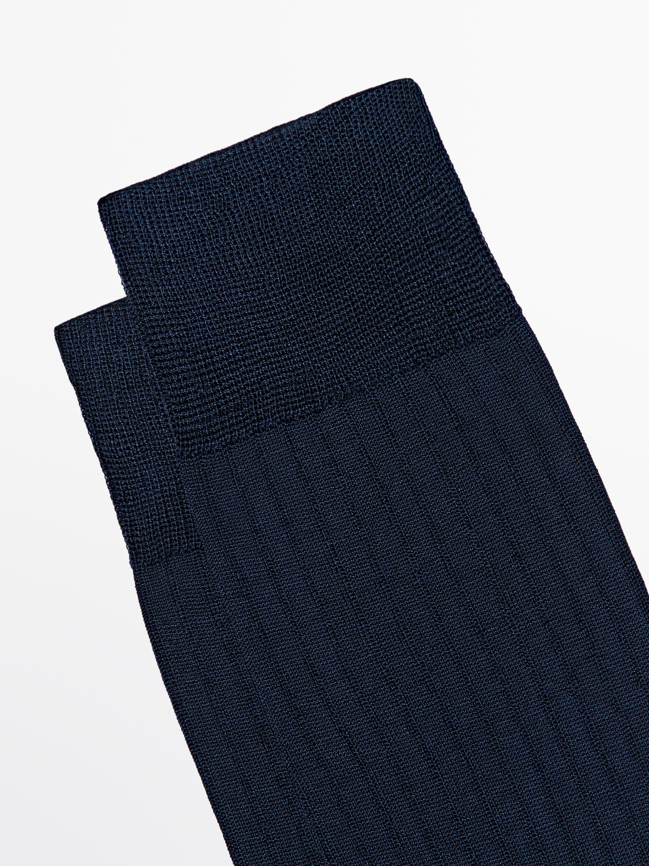 Chaussettes habillées côtelées