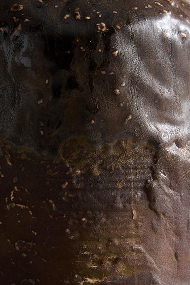 TEXTURED CERAMIC VASE - Brown / Green by Zara - Image 4