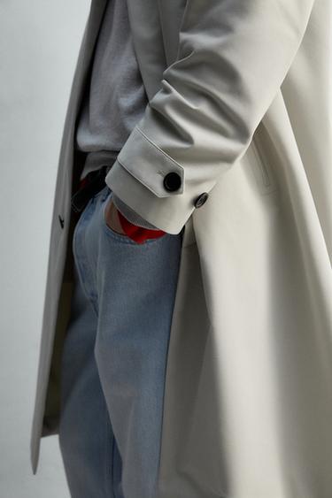 TECHNICAL RELAXED FIT TRENCH COAT - Light grey by Zara - Image 5