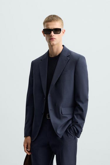 BLAZER ESTRUCTURA CUADROS - Azulón de Zara
