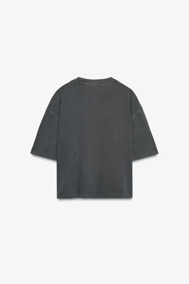 T-SHIRT EFFET DÉLAVÉ TITANIC - Gris anthracite de Zara - Image 4
