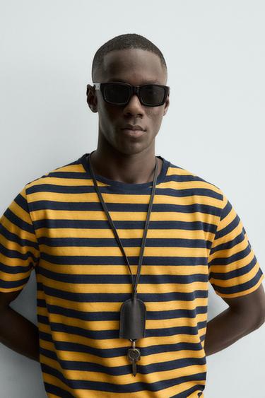 T-SHIRT LIN - COTON À RAYURES - rayures de Zara - Image 4