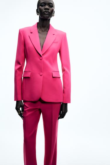 ZW COLLECTION FITTED BLAZER - Fuchsia by Zara