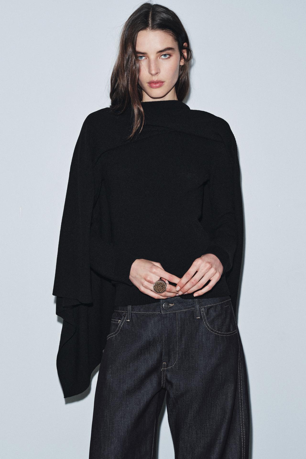 KNIT JUMPER WITH CAPE