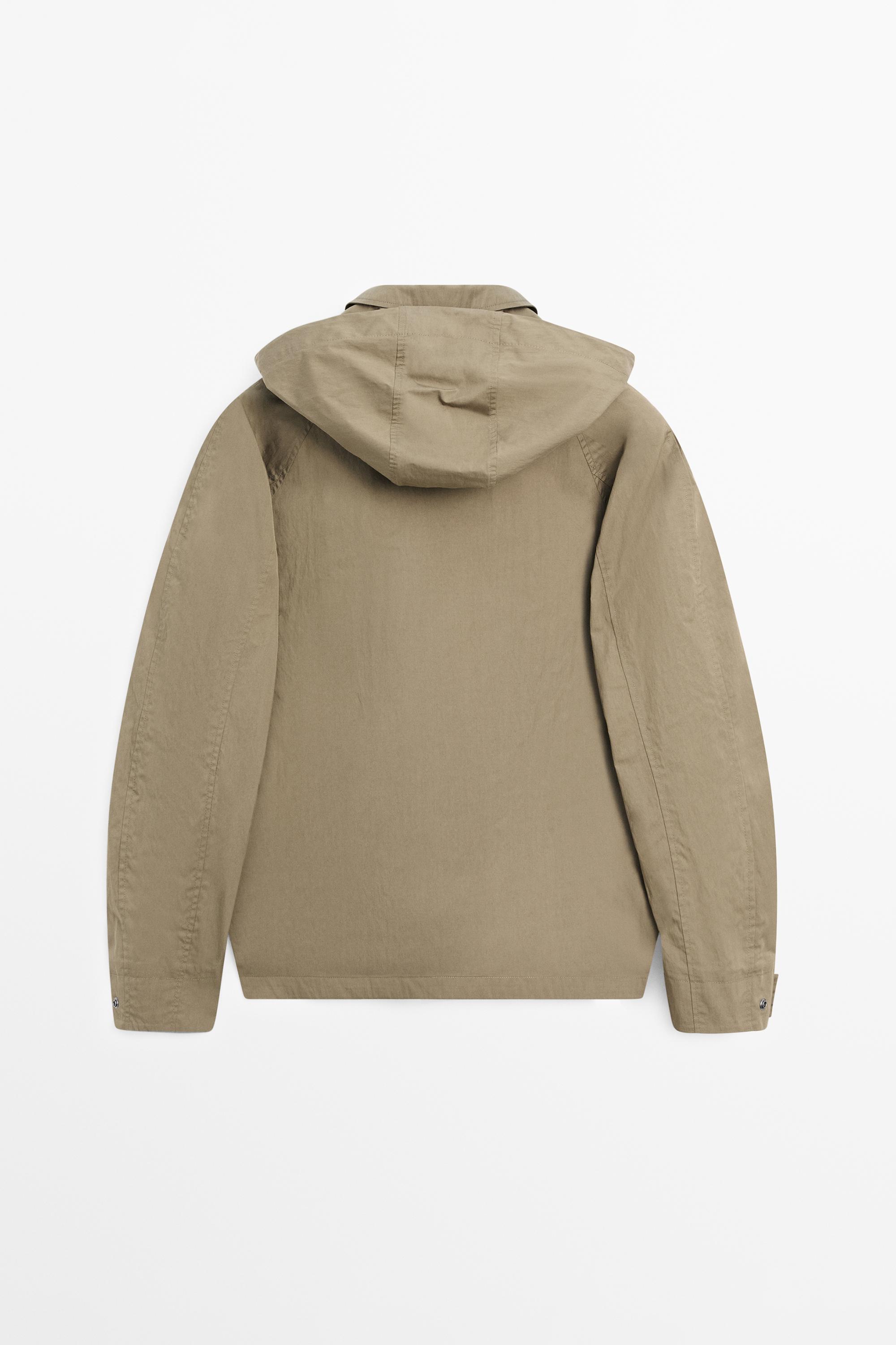 Cotton blend parka with pockets