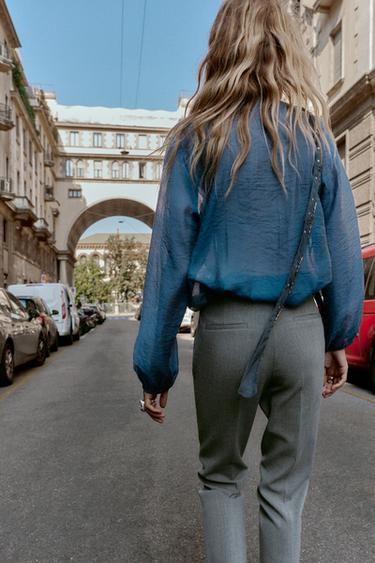 ENSEMBLE BLAZER ET PANTALON FLARE - Turquoise de Zara - Image 3