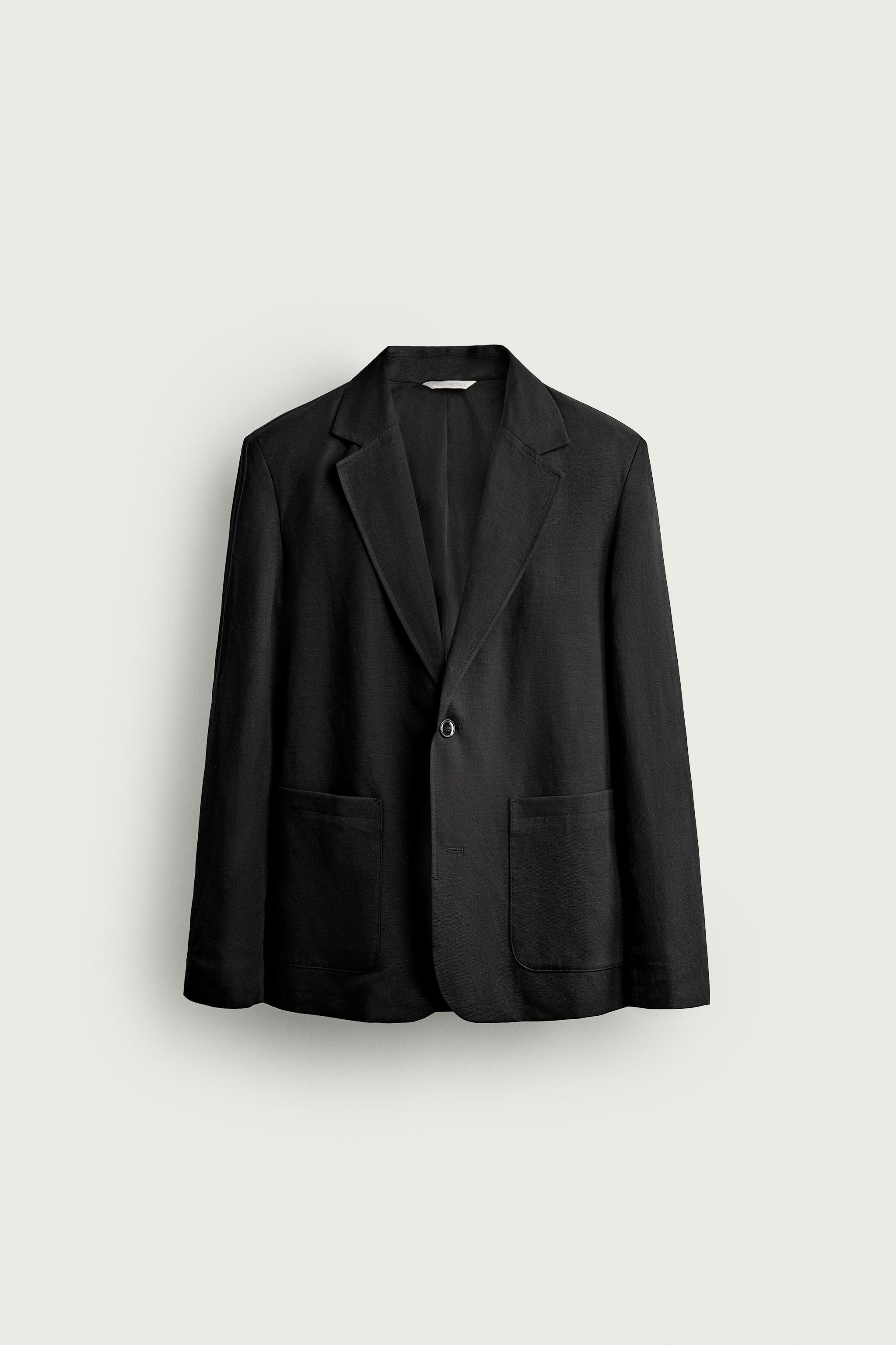 Мужские пиджаки Zara TEXTURED SUIT BLAZER — фото 7