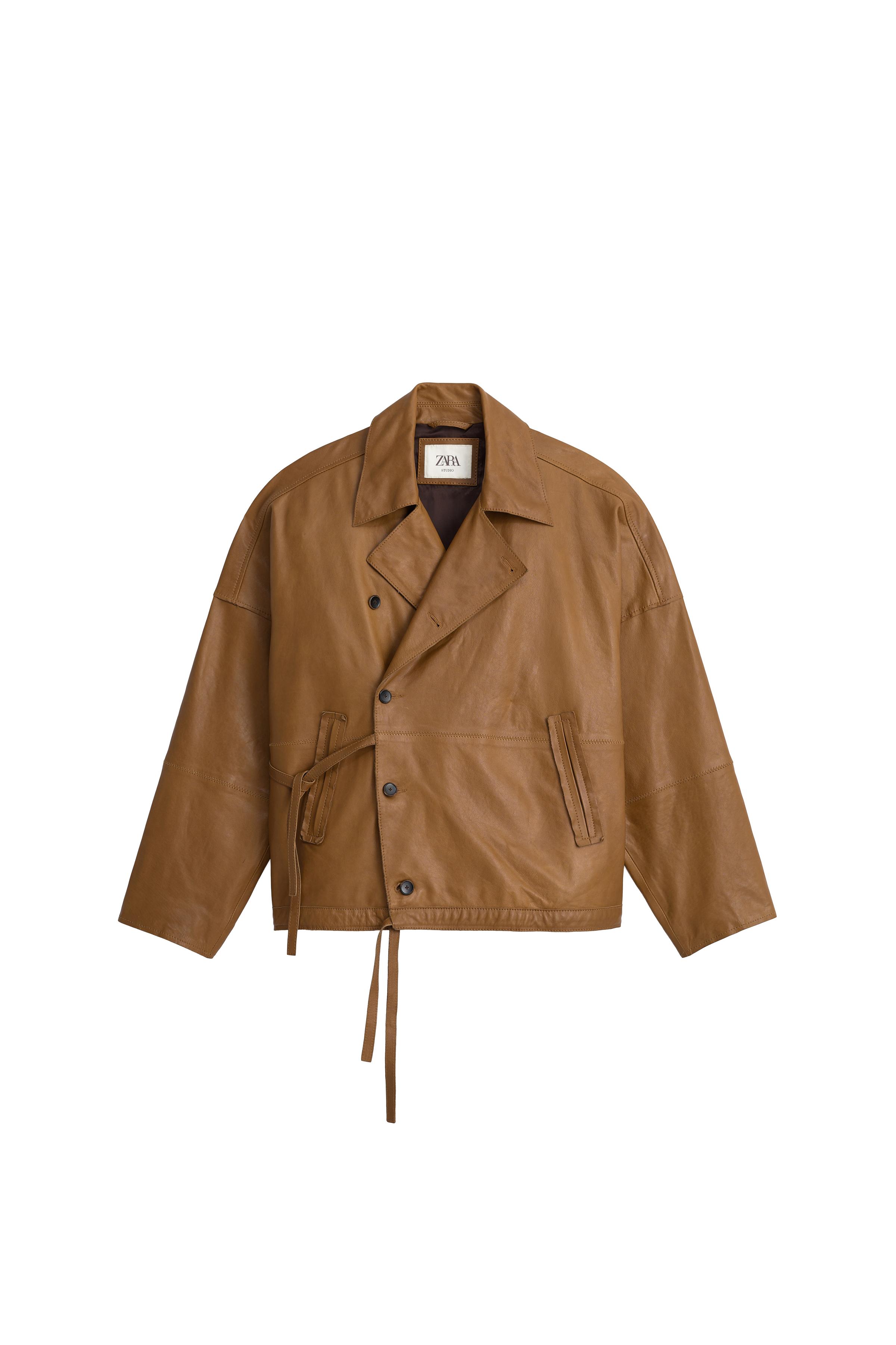 RELAXED FIT NAPA DERİ CEKET