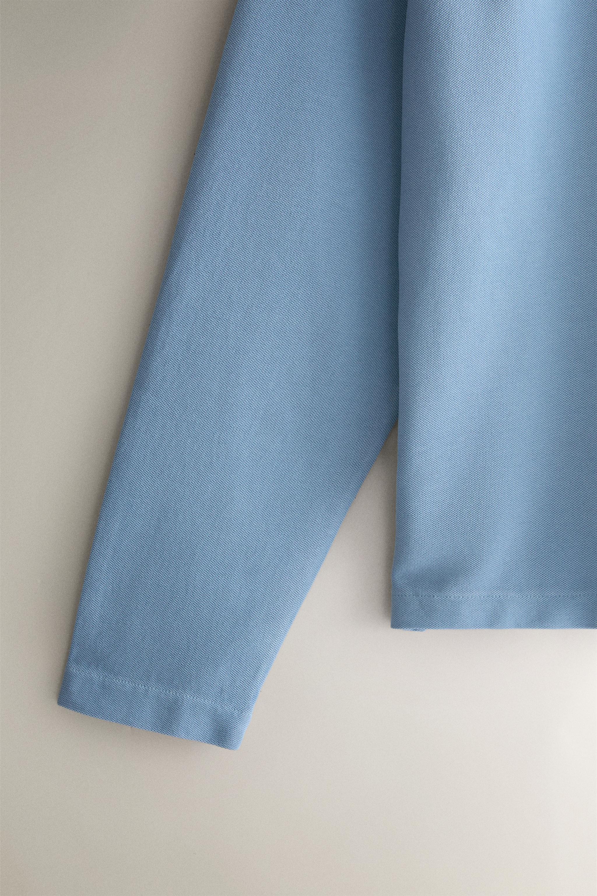 LONG SLEEVE COTTON POLO SHIRT