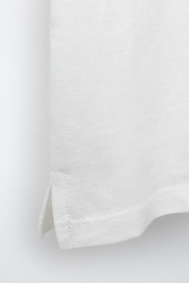 T-SHIRT IMPRIMÉ EN RELIEF - Blanc de Zara - Image 3