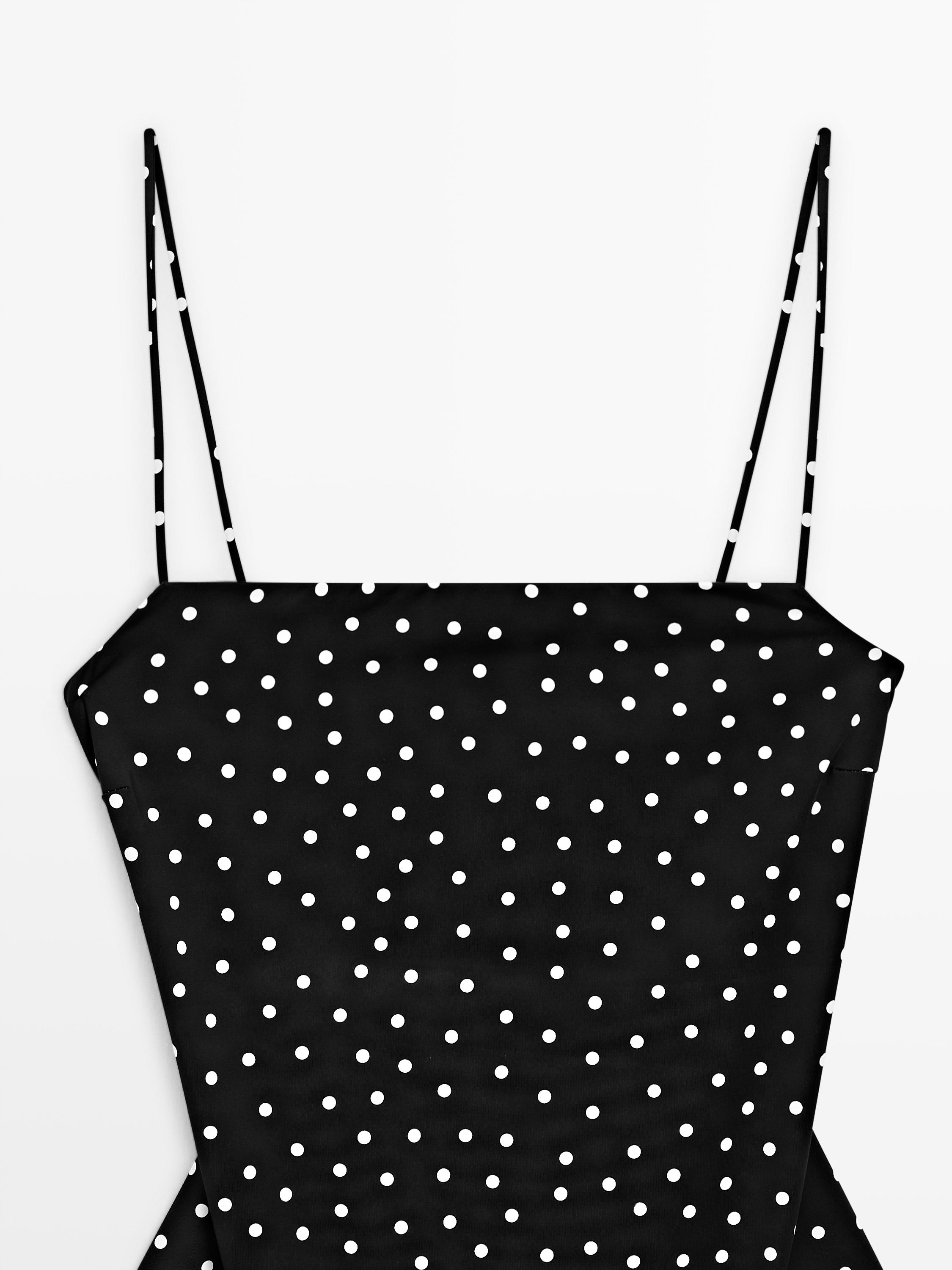 Polka dot print swimsuit