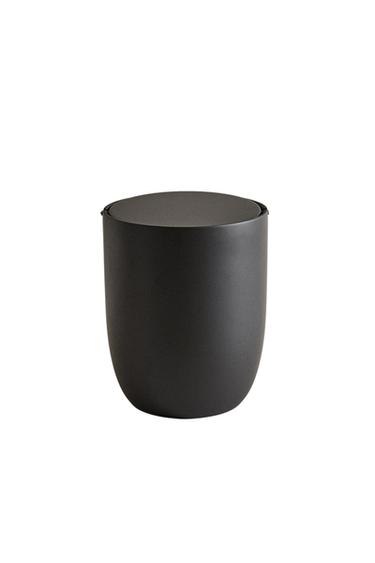 RESIN BATHROOM BIN - Black by Zara