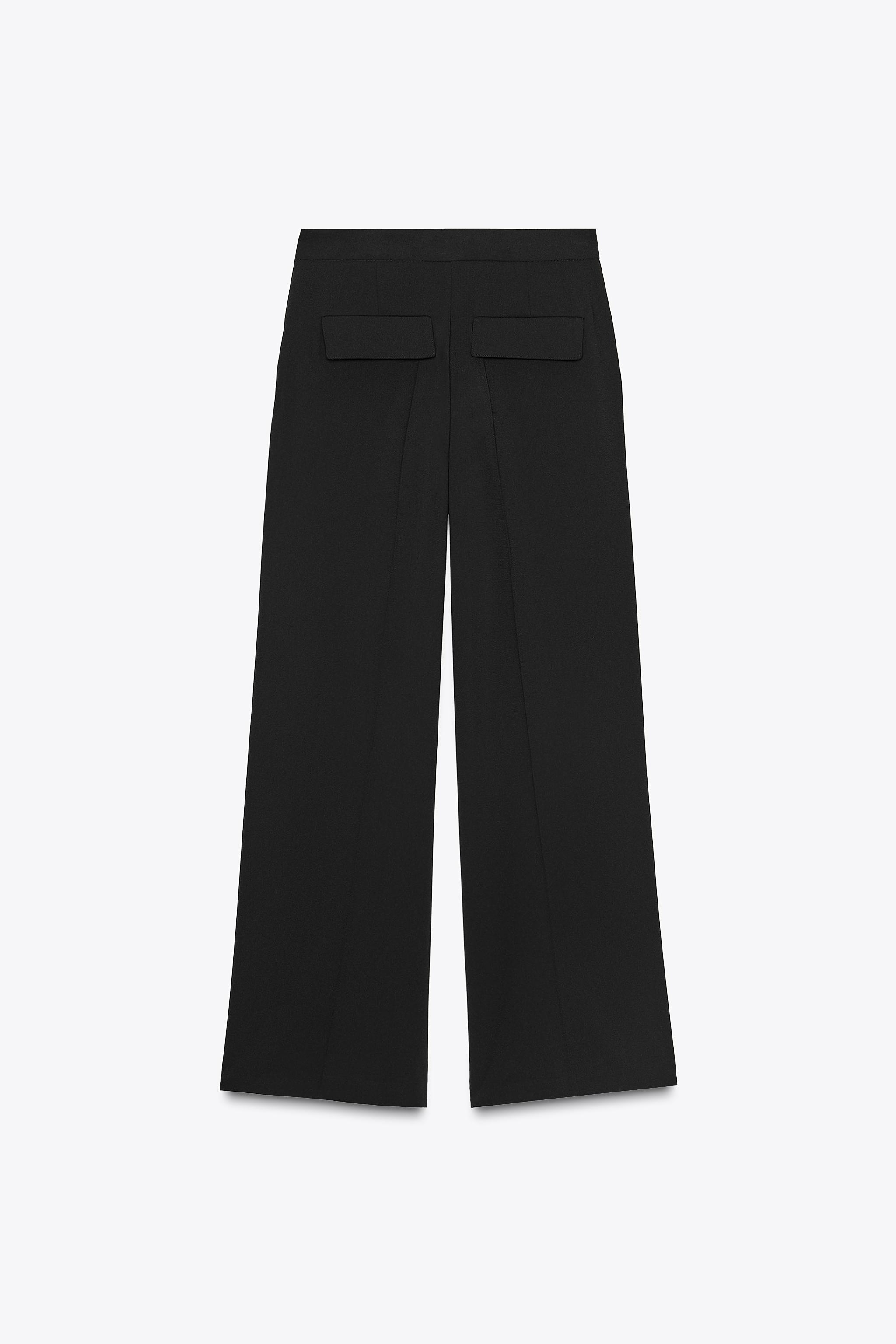 CHAIN WIDE LEG PANTS - Black | ZARA United States