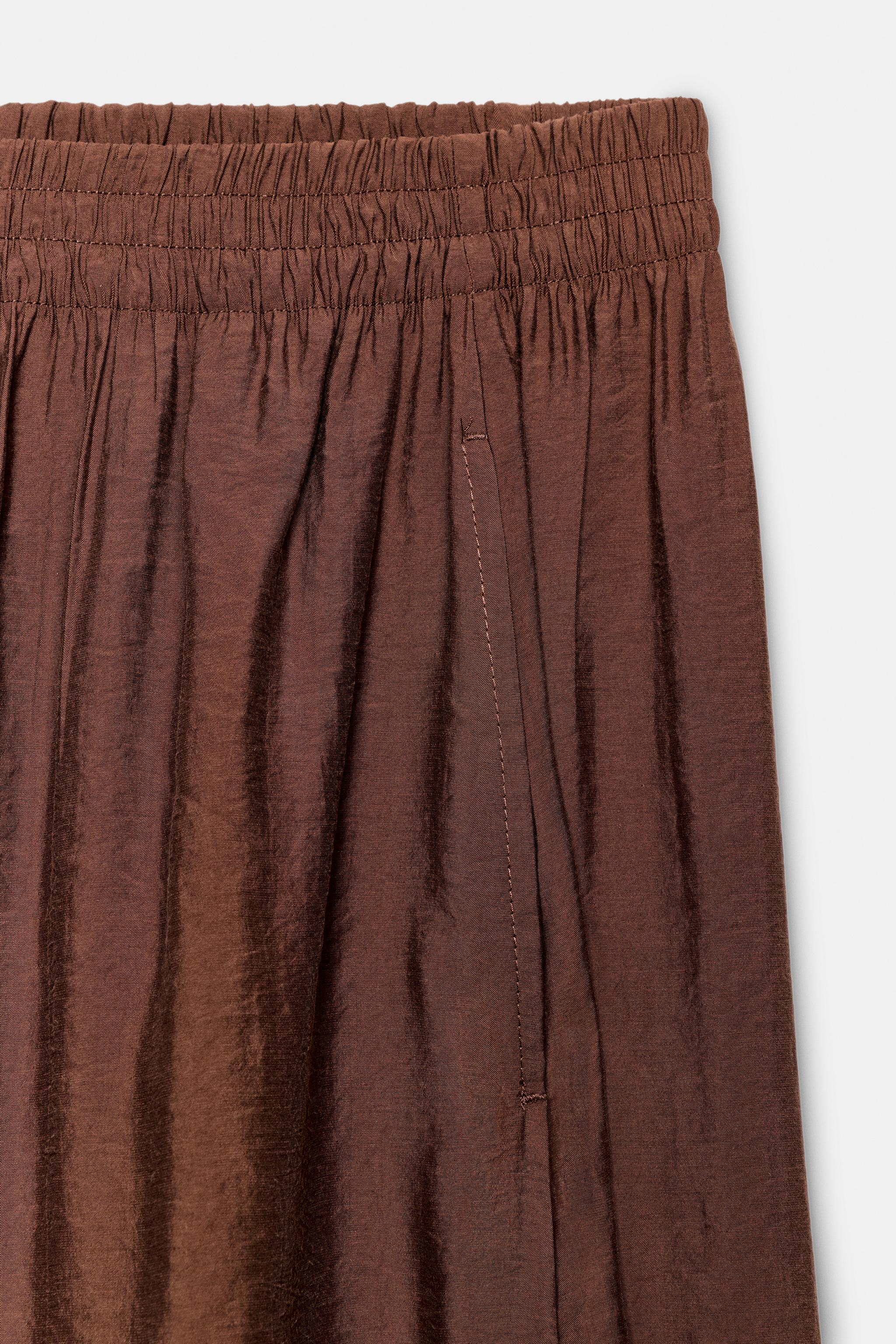 Женские брюки Zara VOLUMINOUS BLOOMER PANTS — фото 8