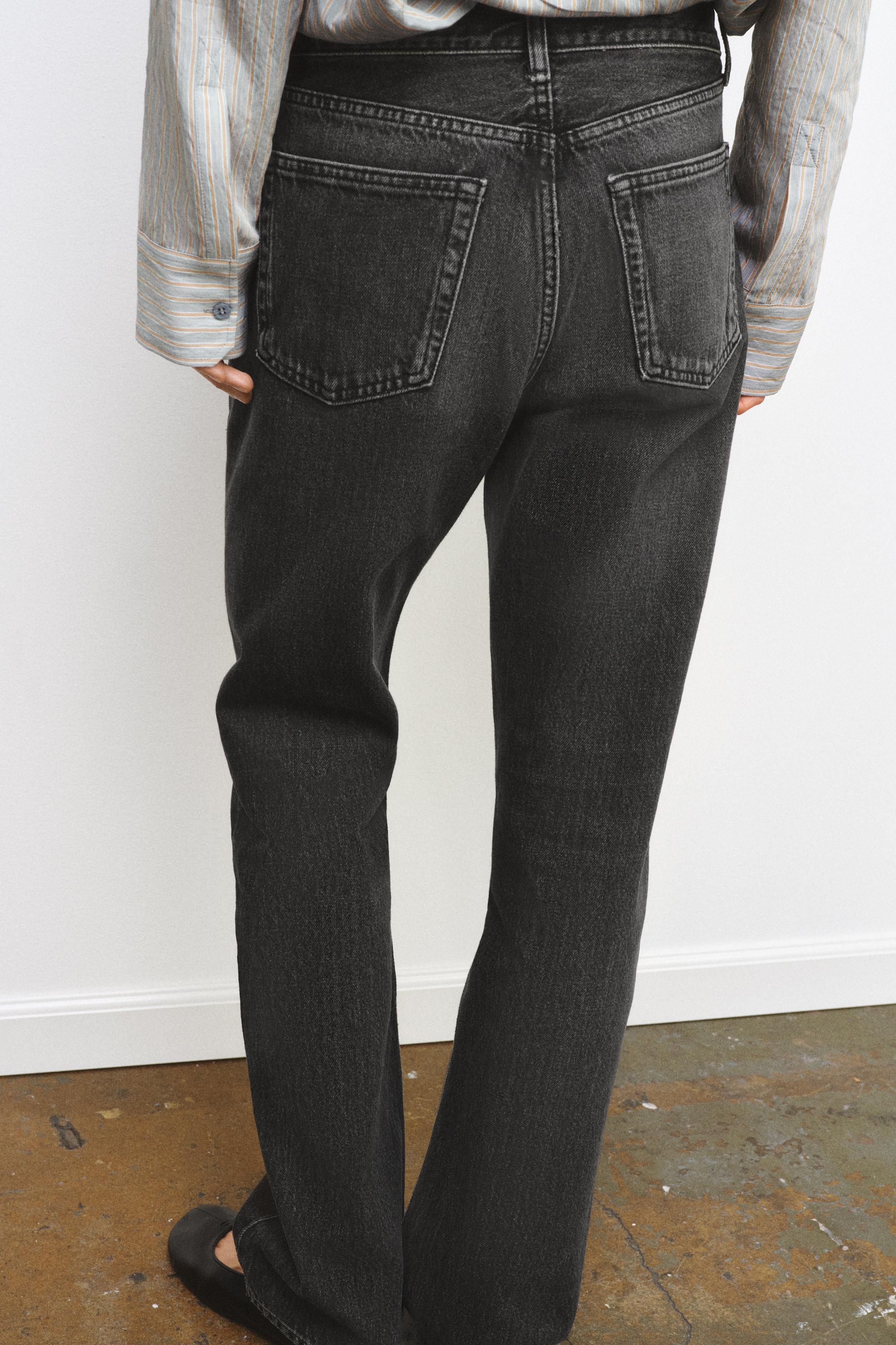 ZW COLLECTION MID-RISE STRAIGHT LEG JEANS