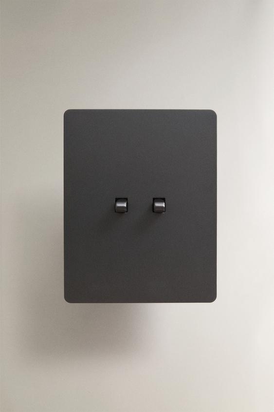DOUBLE IRON LIGHT SWITCH - Dark grey by Zara - Image 0
