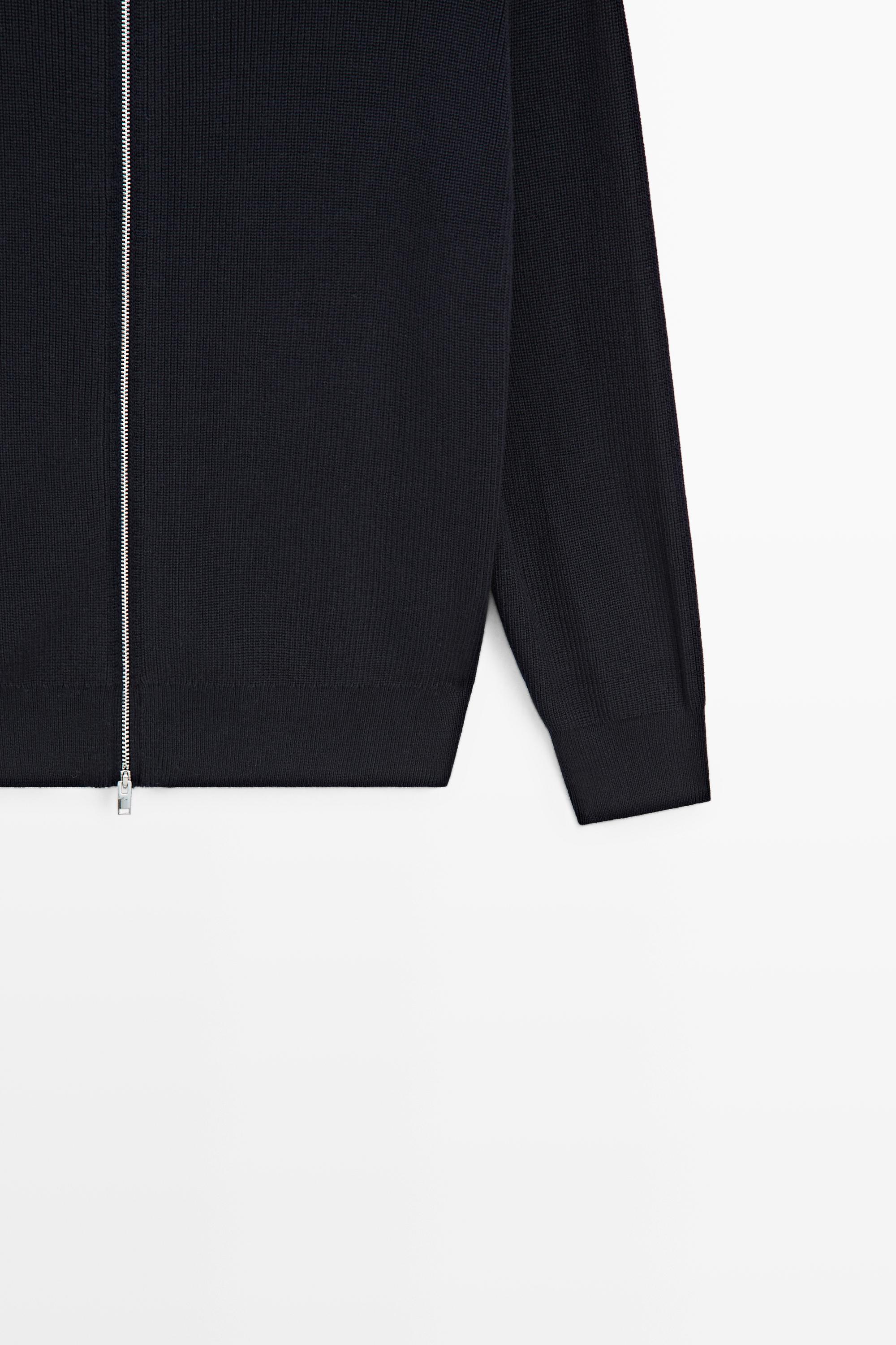 Cardigan en maille côtelée 100 % coton