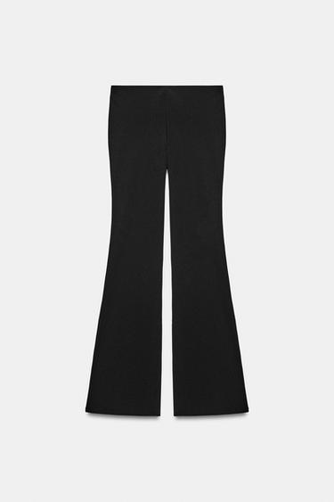 STRETCH FLARE TROUSERS - Black by Zara - Image 4