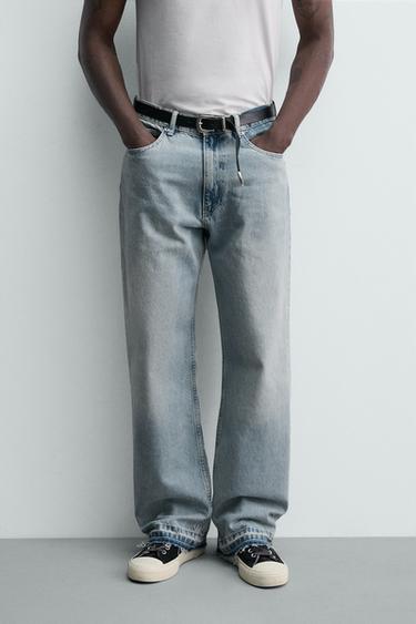 ルーズフィットデニムパンツライトブルーZaraのルーズフィットデニムパンツ - ライトブルー 