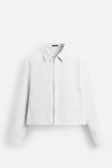 ΜΠΟΥΦΑΝ CROPPED FIT ΖΑΚΑΡ - Γκρι ανοιχτό του Zara