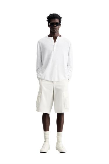 LIGHTWEIGHT 100% HEMP JUMPER - White by Zara - Image 0