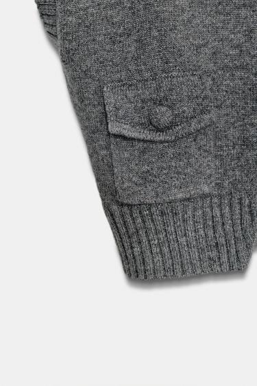KNIT WAISTCOAT WITH COVERED BUTTONS - Grey by Zara - Image 5