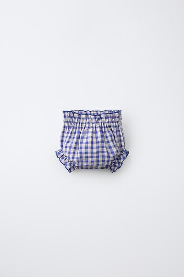 BRAGUITA CUADRO VICHY - Crudo / Azul de Zara