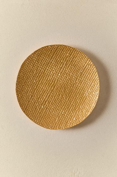 Zara IRREGULAR GOLDEN GLASS DESSERT PLATE - Gold