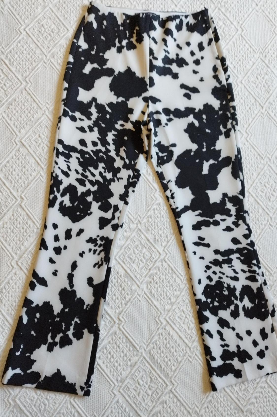 ANIMAL PRINT MINI FLARE TROUSERS