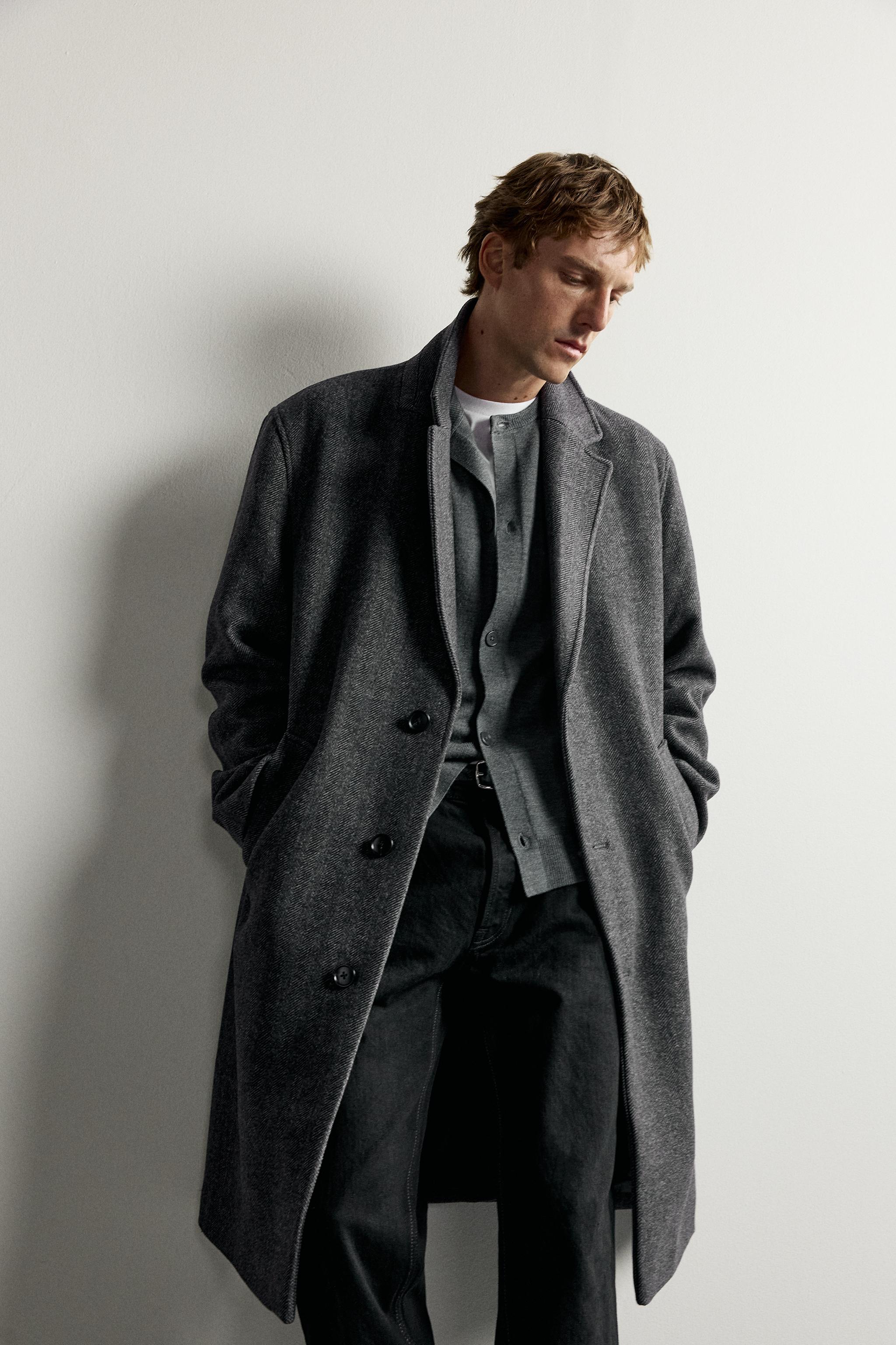Zara YÜNLÜ RELAXED FIT KABAN görsel 6