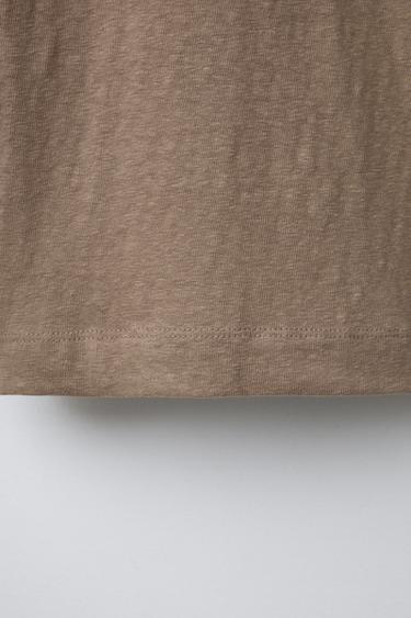 COTTON T-SHIRT - Brown by Zara - Image 3