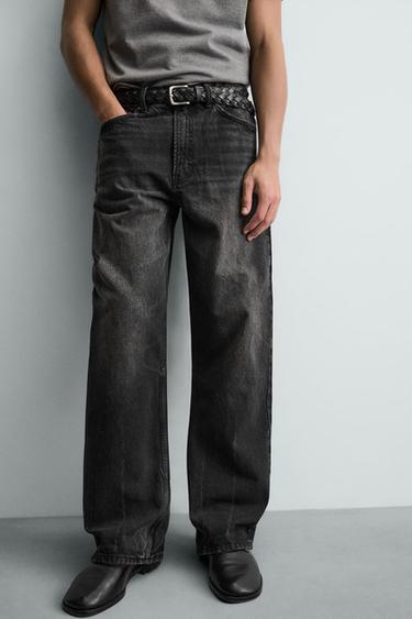 LOOSE FIT JEANS - Charcoal by Zara