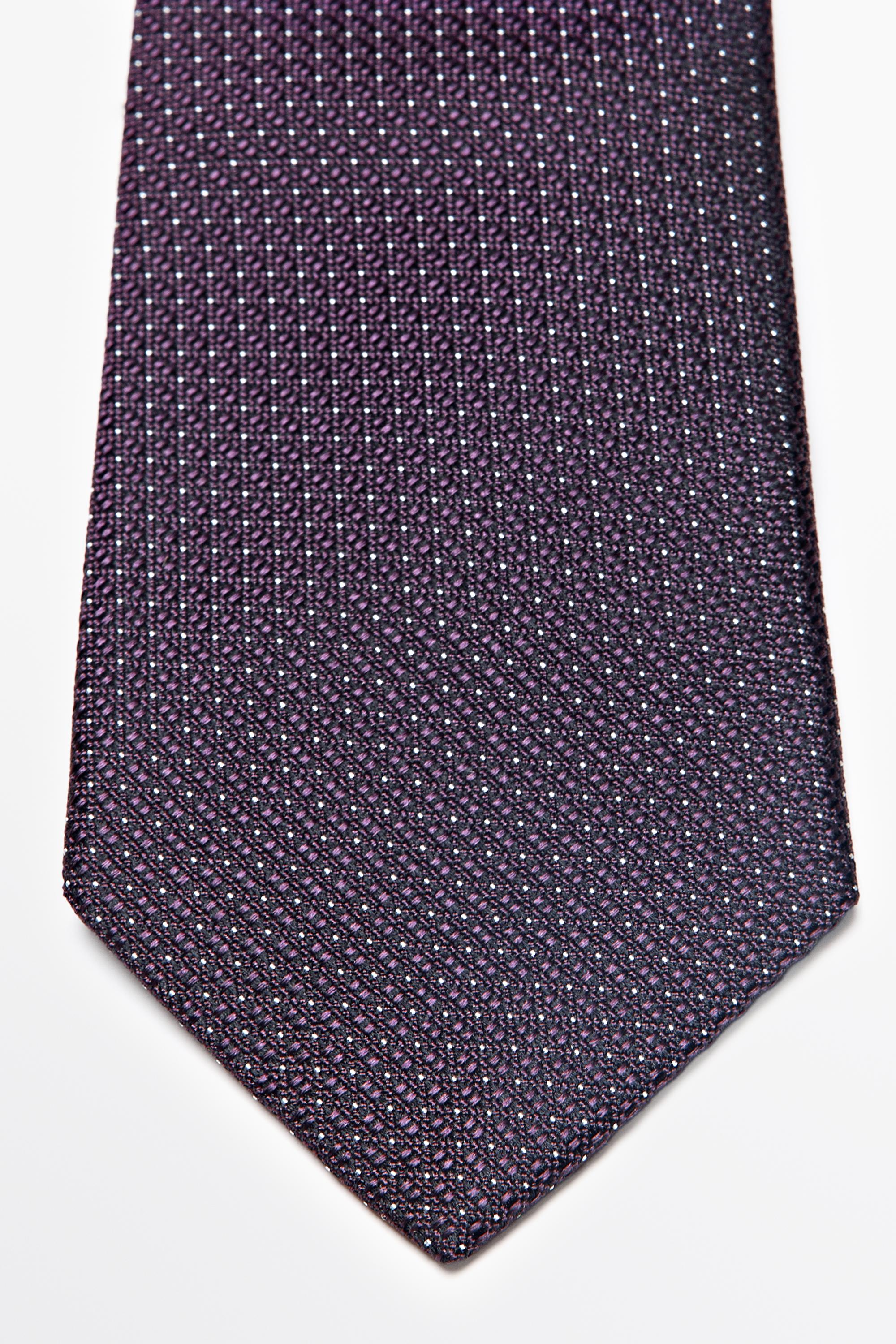Cravate micro-pois 100 % soie