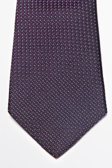 100% silk micro-polka dot tie — white 2