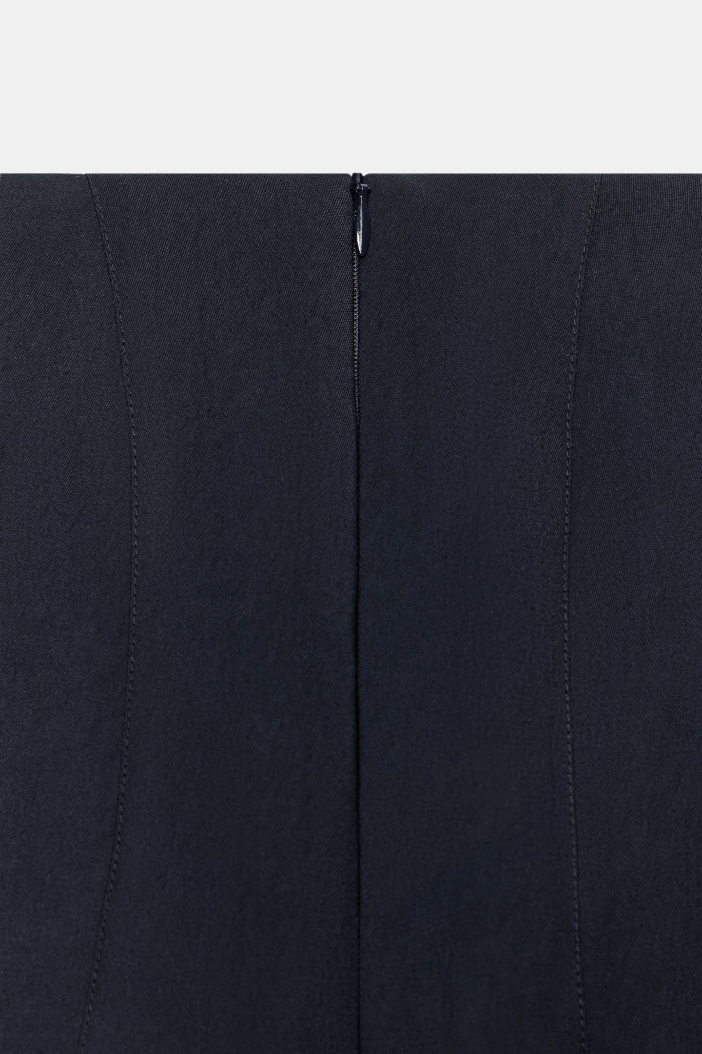 Женская юбка Zara ZW Collection MIDI, цвет: Тёмно-синий — фото 8