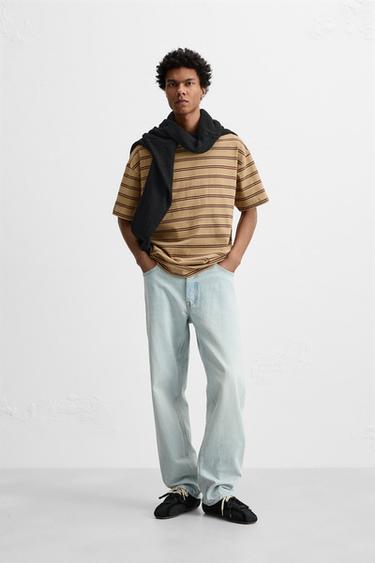 Zara BASIC HEAVYWEIGHT T-SHIRT - Beige-brown - Image 0