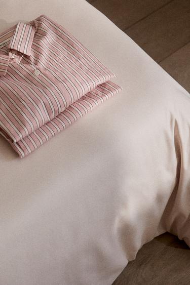 PERCALE DUVET COVER (300 THREAD COUNT) - Pink by Zara