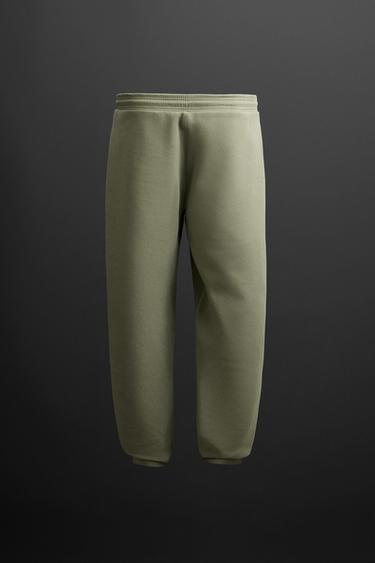 PANTALON DE JOGGING TECHNIQUE À ZIPS - Vert olive de Zara - Image 7