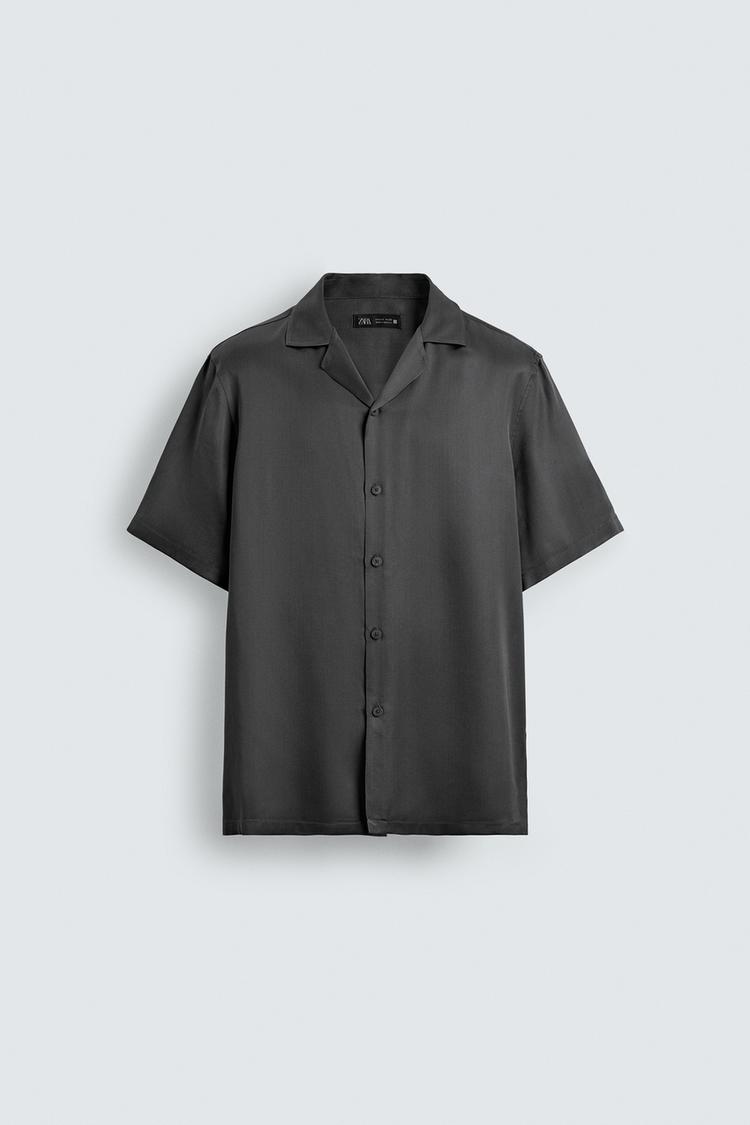 ZARA SATIN RELAXED FIT SHIRT