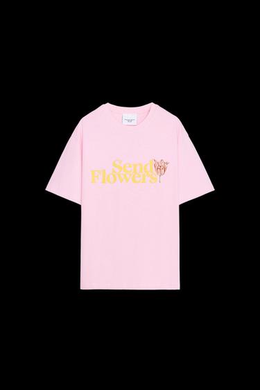 Zara EMANUEL SWEERT FLORAL PRINT T-SHIRT - Pink